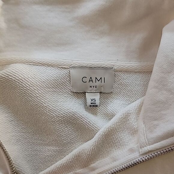 Cami NYC Margaret ruffle-trimmed Pearl Zipper French cotton-terry sweater - Picture 7 of 16